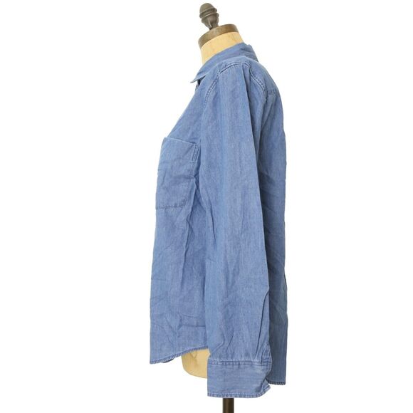 Everlane Chambray Jean Relaxed Button Up Shirt Size XS Blue Long Sleeve NEW B63 - Picture 4 of 5